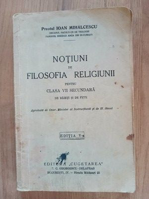 Notiuni de filosofia religiunii- Ioan Mihalcescu