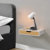 Raft de perete Bokn 40x24x8cm alb natur [en.casa] HausGarden Leisure