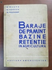 Baraje de pamanat. Bazine de retentie in agricultura- N. Mantz, N. Popescu