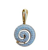PANDANTIV VINTAGE STATEMENT DIN METAL PLACAT CU AUR, PIERRE LANG