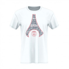 Paris Saint Germain tricou de barba?i eiffel messi white - L foto