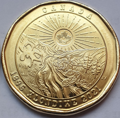 1 Dollar 2021 Canada, 125th Anniversary Klondike Gold Rush, unc foto