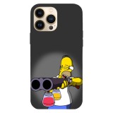 Husa compatibila cu Apple iPhone 12 Pro Max model Homer Simson Painting, Silicon, TPU, Viceversa, Transparent, Carcasa