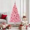 vidaXL Pom de Crăciun artificial pre-iluminat Roz 150 cm PVC 3397063