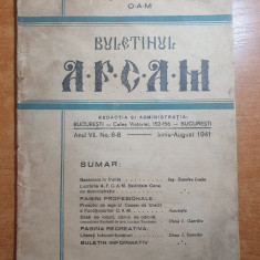 revista buletinul A.F.C.A.M - iunie -august 1941- recucerirea basarabiei