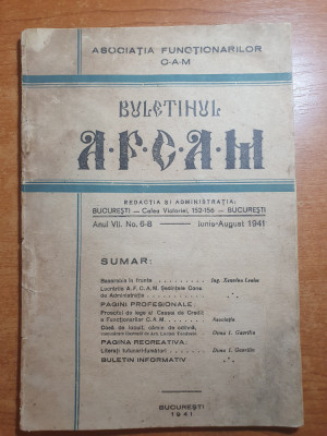 revista buletinul A.F.C.A.M - iunie -august 1941- recucerirea basarabiei foto