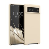 Husa Kwmobile pentru Google Pixel 6, Silicon, Crem, 55480.210, Carcasa