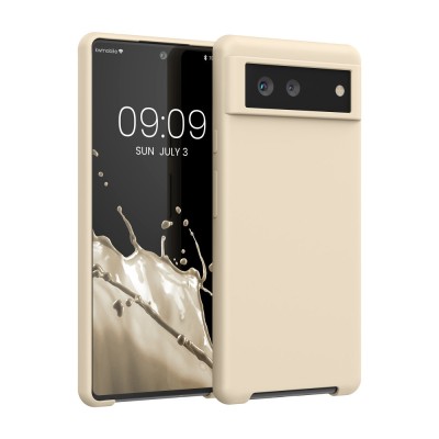 Husa Kwmobile pentru Google Pixel 6, Silicon, Crem, 55480.210 foto