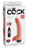 King Cock - Realistyczne Naturalne Dildo Z Wytryskiem 23 CM Jasny Kolor Sk&oacute;ry