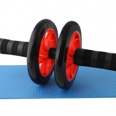 Rola abdominala dubla pentru exercitii fitness + covoras inclus