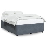 Cumpara ieftin Cadru de pat fara saltea, gri inchis, 140x200 cm, catifea