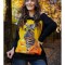 BLUZA DIN BUMBAC OVERSIZE CU MANECA LUNGA SI FUNDITE REGLABILE IN TALIE COOL MARTY TALIE UNICA Multicolora