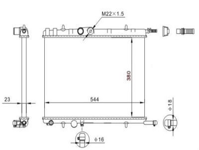 Radiator racire motor Citroen Berlingo (B9, Mf), C4 1 (Lc), Xsara (N1); Peugeot 307 (3a/C) (3h), Partner (5f) foto