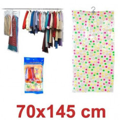 Sac vidat dimensiune 70x145 cm, pentru depozitarea in vid a hainelor