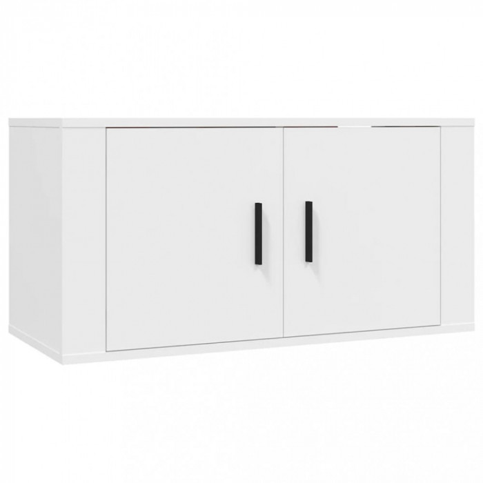 Dulap TV cu montaj pe perete, alb, 80x34,5x40 cm