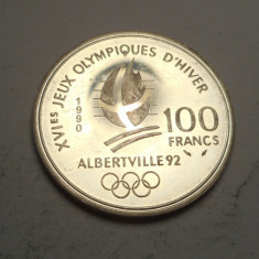 Franta 100 Franci Francs 1990 Albertville UNC Bob