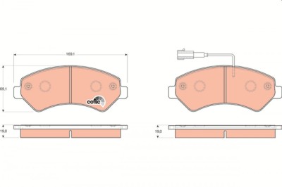 TRW GDB1703 COTEC set placute frana,frana disc foto
