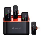 Cumpara ieftin Microfon lavaliera wireless Funsnap S6 Universal, Negru, Sunet 360 , Reducere zgomot, Compatibilitate: iPhone, iPad, Android, DSLR, PC