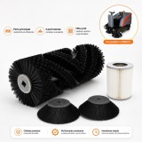 Kit intretinere masina de maturat stradala DISBU21, perie centrala 700mm, 2 perii laterale 500mm si filtru praf