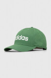 Cumpara ieftin Adidas șapcă de baseball din bumbac culoarea verde, cu imprimeu IR7908
