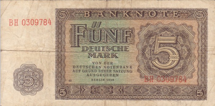 GERMANIA 5 mark 1948 VF!!!