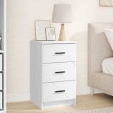 VidaXL Dulap de noapte cu sertar Alb 38 x 38 x 66 cm Lemn compozit