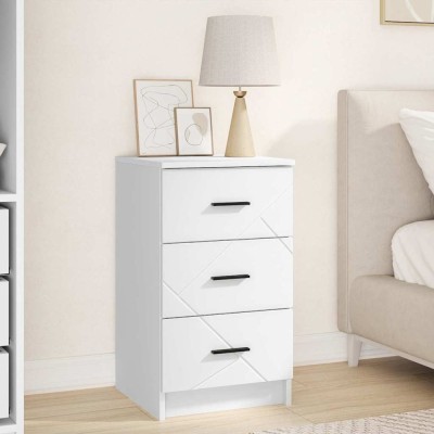 vidaXL Dulap de noapte cu sertar Alb 38 x 38 x 66 cm Lemn compozit foto