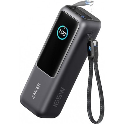 Baterie Externa Anker, 25000mAh, 165W, QC + PD, 1 x USB-A - 3 x USB-C, Gri A1695H11 foto
