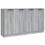Cumpara ieftin Servante, 2 piese, sonoma gri, 60x30x70 cm, lemn prelucrat