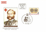 CRUCEA ROSIE ANIVERSARE 100 DE ANI AUSTRIA FDC 1980, Medical