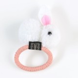 Elastic de par roz cu iepuras alb