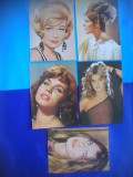 HOPCT LOT NR 1352 -ACTORI / ARTISTI-5 CARTI POSTALE-NECIRCULATE