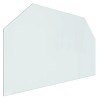 Placa de sticla pentru semineu, hexagonala, 100x60 cm