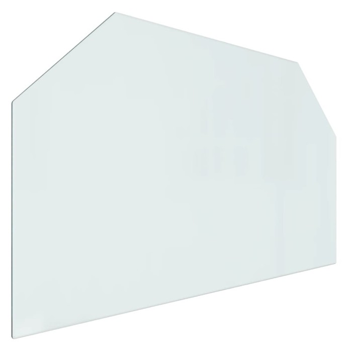Placa de sticla pentru semineu, hexagonala, 100x60 cm
