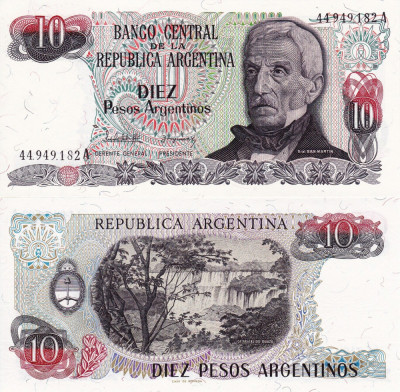 ARGENTINA 10 pesos ND UNC!!! foto