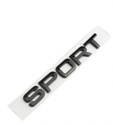 Litere emblema Sport culoare neagra foto