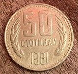 C50 - Moneda foarte veche - Bulgaria - 50 stotinchi - 1981