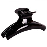 Clamă Păr, Model Simplu, Neagră Strălucitoare, 9.5cm, Plastic, Oem