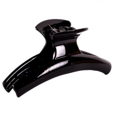 Clamă Păr, Model Simplu, Neagră Strălucitoare, 9.5cm, Plastic