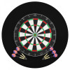 VidaXL Placă de darts profesională din sisal, cu 6 săgeți și bordură
