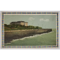 CONSTANTA , HOTEL CAROL CU VEDERE LA MARE , CARTE POSTALA , INCEPUTUL SEC. XX