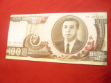 Bancnota 100 won 1992 Coreea de Nord , cal. Necirculat