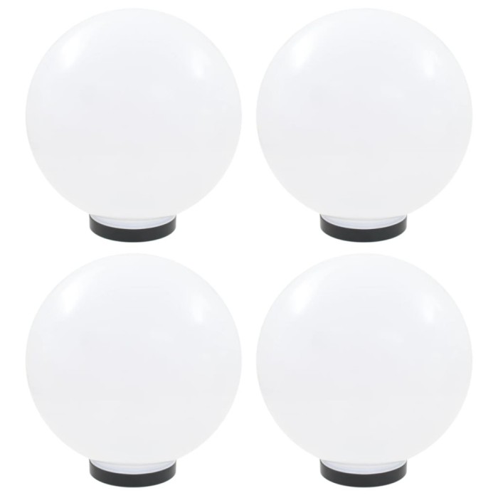 vidaXL Lămpi glob cu LED, 4 buc., 30 cm, PMMA, sferic
