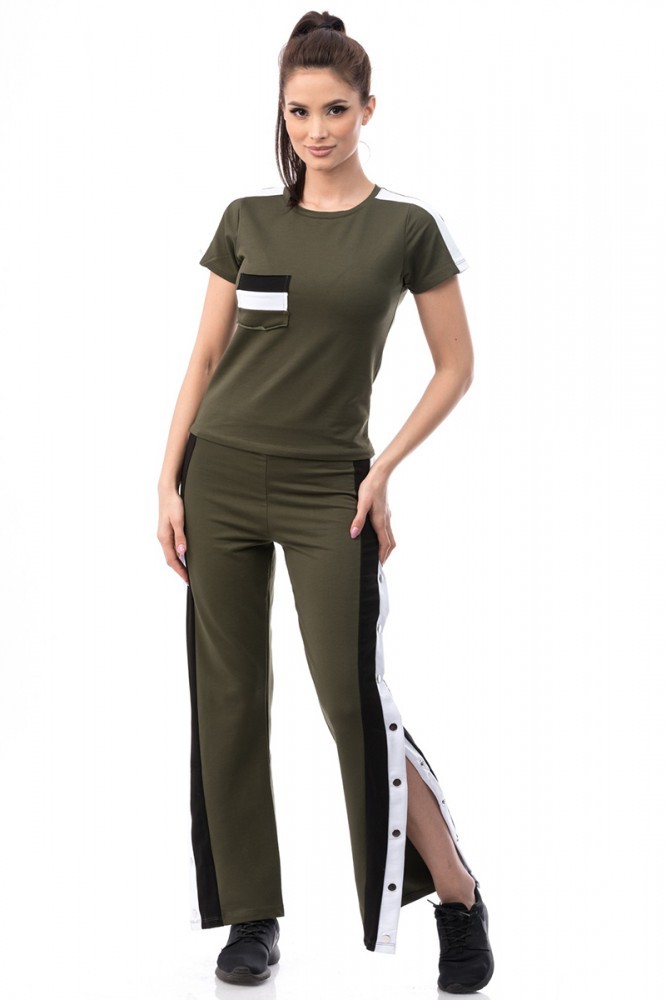 J917-14 Trening cu tricou si pantaloni aceesorizati cu capse, L, M/L |  Okazii.ro