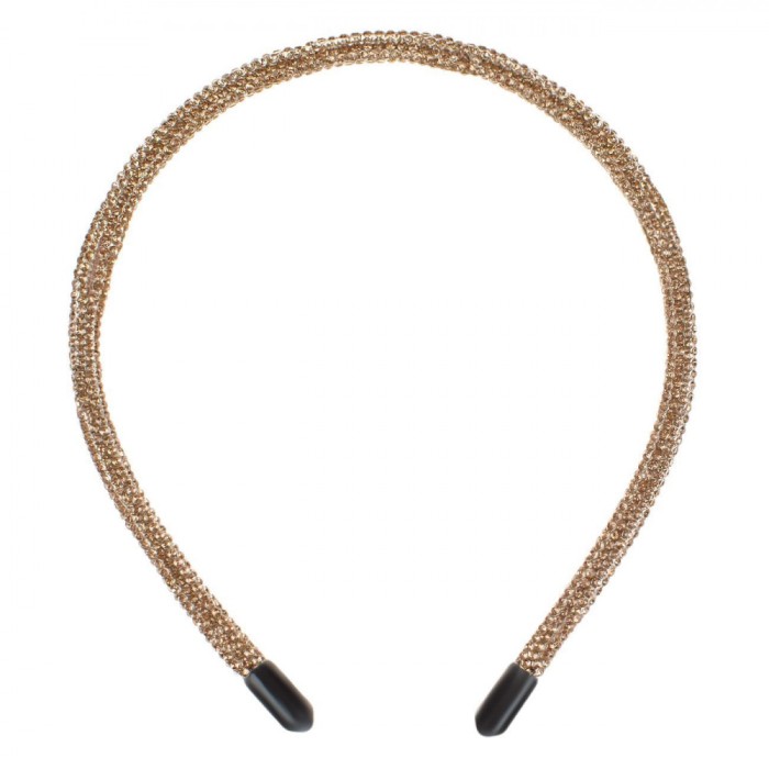 Coroniță Păr Femei, Strass, Culoare Aurie