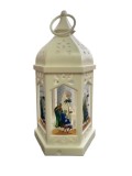 Felinar decorativ ,Imprimeu Sfinti, lumina calda, alimentare cu baterii,