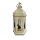 Felinar decorativ ,Imprimeu Sfinti, lumina calda, alimentare cu baterii,