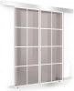 Usa culisanta Boss &reg; Duo model Residence alb, 90+90x215 cm, sticla bronz securizata, glisanta in ambele directii, Modern Glass Art