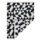 Covor TWIN 22992 geometric, bumbac, cu două fețe, Franjuri ecologice - negru / crem, 160x220 cm