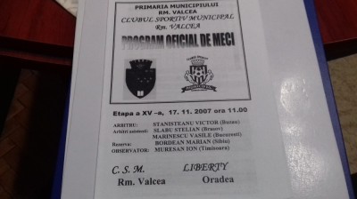 program CSM RM. Valcea - Liberty Oradea foto